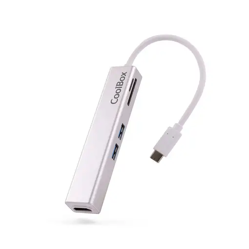 CoolBox MINIDOCK LITE USB-C ALUMINIO HDMI/3XUSB3.0/SD/MICROSD
