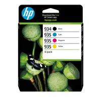 HP Paquete de 4 cartuchos de Tinta Original 934 negra/935 cian/magenta/amarilla