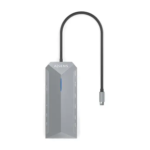 AISENS USB-C Dock 12 En 1, USB-C A 2xHDMI, 1xRJ45, 3xUSB-A, 2xUSB-C, 1xUSB-C PD, 1
