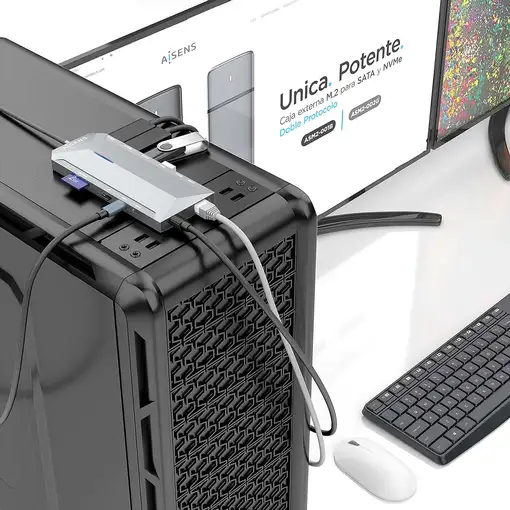AISENS USB-C Dock 12 En 1, USB-C A 2xHDMI, 1xRJ45, 3xUSB-A, 2xUSB-C, 1xUSB-C PD, 1