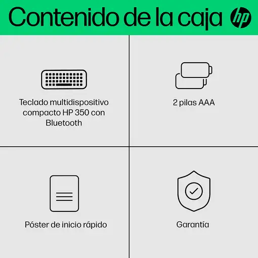 HP Teclado multidispositivo compacto 350 con Bluetooth