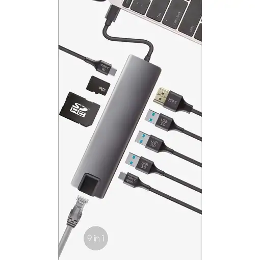 CoolBox HUB USB-C miniDOCK 9 en 1