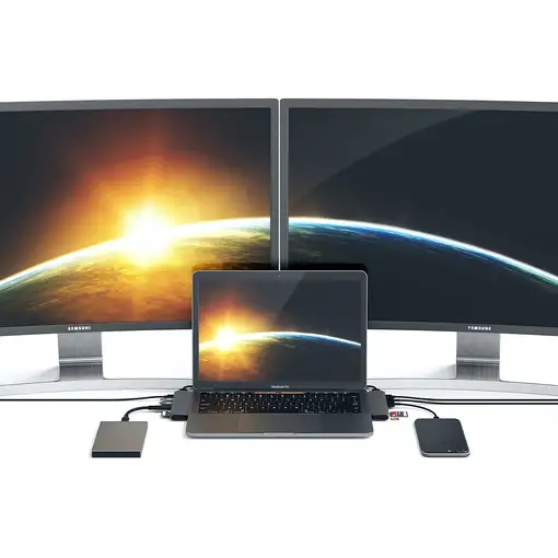 Satechi ST-CMBPM base para portátil y replicador de puertos USB 3.2 Gen 1 (3.1 Gen