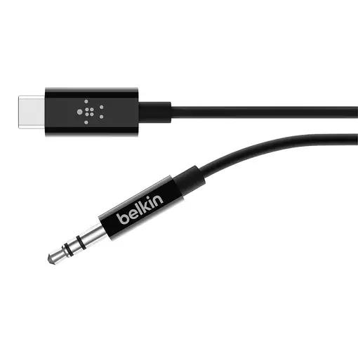 Belkin F7U079BT06-BLK cable de audio 1,8 m 3,5mm USB Tipo C Negro