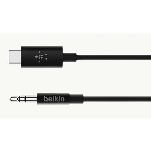 Belkin F7U079BT06-BLK cable de audio 1,8 m 3,5mm USB Tipo C Negro