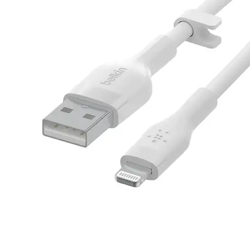 Belkin Cbl Scicone USB-A LTG 2M blc Blanco