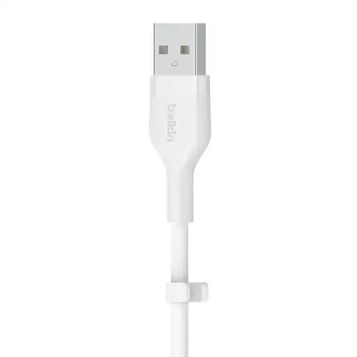 Belkin Cbl Scicone USB-A LTG 2M blc Blanco
