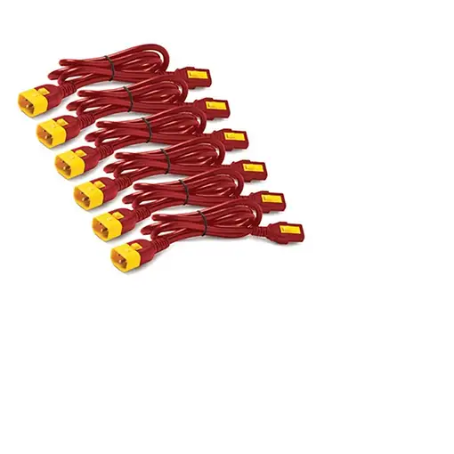 APC AP8704S-WWX340 cable de transmisión Rojo 1,22 m C13 acoplador C14 acoplador
