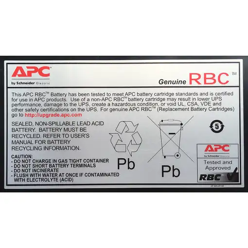 APC RBC27 batería para sistema ups Sealed Lead Acid (VRLA)