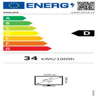 Televisor LED 43'' Full HD Negro 43HFL3014/12 PHILIPS