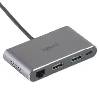 iggual Hub C 8 en 1 2xHDMI 2xUSB 2xSD RJ45 PD100W