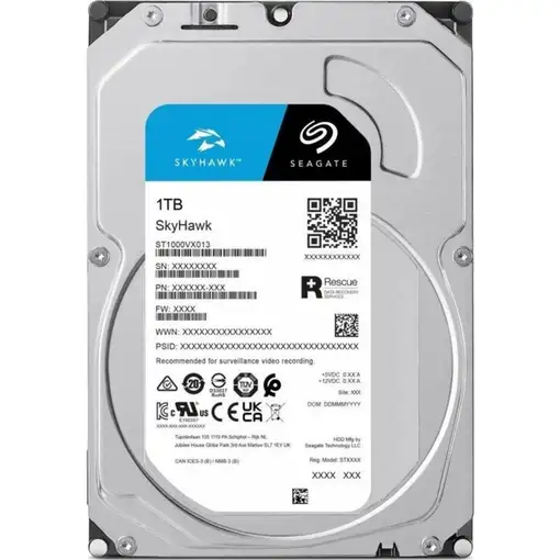 Seagate SkyHawk disco duro interno 1 TB 256 MB 3.5'' Serial ATA III