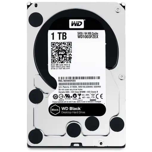 Western Digital Black disco duro interno 1 TB 7200 RPM 64 MB 3.5" Serial ATA III