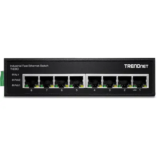 Trendnet TI-E80 switch No administrado Fast Ethernet (10/100) Negro