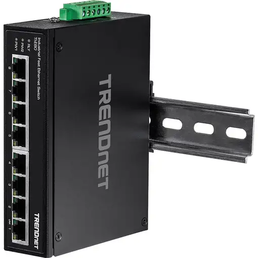 Trendnet TI-E80 switch No administrado Fast Ethernet (10/100) Negro