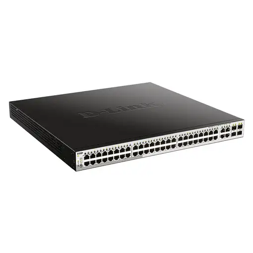 D-Link DGS-1210-52MP switch Gestionado L2 Gigabit Ethernet (10/100/1000) 1U Negro