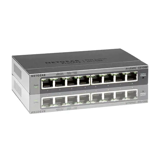 NETGEAR GS108E Gestionado Gigabit Ethernet (10/100/1000) Negro