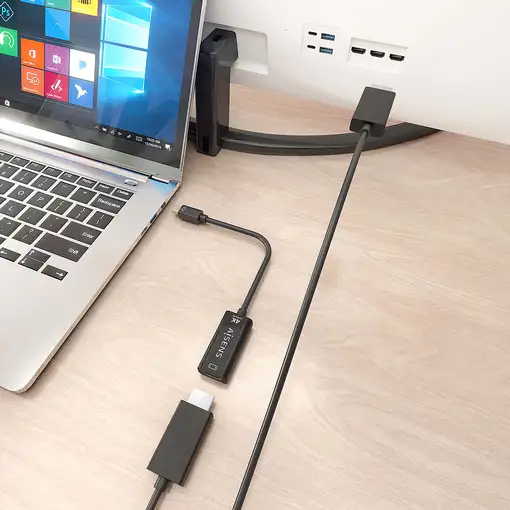 AISENS Conversor MINI DP a HDMI 4K@60Hz, MINI DP/M-HDMI/H, Negro, 15cm