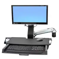Ergotron StyleView Sit-Stand Combo Arm with Worksurface 61 cm (24'') Pared Ergotron StyleView Sit-Stand Combo Arm with Worksurface 61 cm (24'') Pared