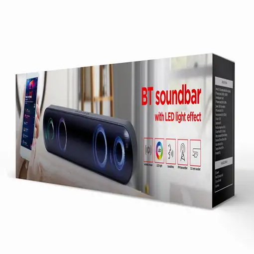 Gembird SPKBT-BAR400L altavoz soundbar Negro 2.0 canales 10 W