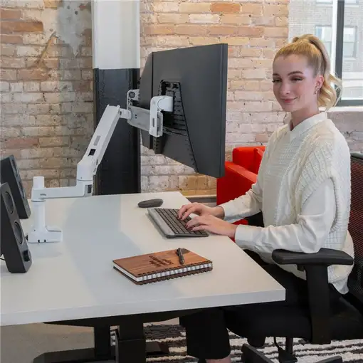 Ergotron LX Series Desk Dual Direct Arm 63,5 cm (25'') Escritorio Blanco