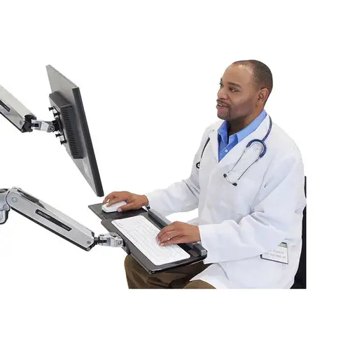 Ergotron LX Sit-Stand Wall Mount Keyboard Arm Acero inoxidable