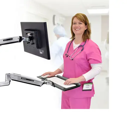 Ergotron LX Sit-Stand Wall Mount Keyboard Arm Acero inoxidable