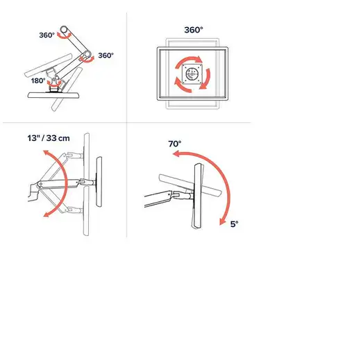 Ergotron LX Series LX Wall Mount LCD Arm 86,4 cm (34'') Pared Aluminio