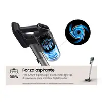 Samsung VS20B75AGR1 Aspiradora escoba 2 en 1 Batería Secar Sin bolsa 550 W Negro,
