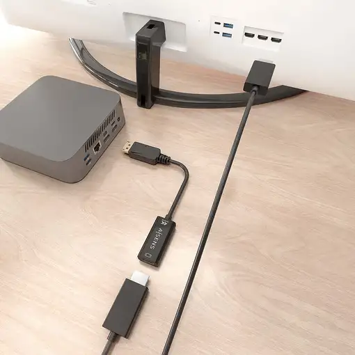 AISENS CONVERSOR DISPLAYPORT A HDMI 4K@60HZ, DP/M-HDMI/H, NEGRO, 15CM