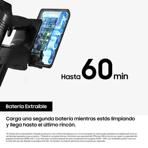 Aspiradoras de escoba sin bolsa Negro VS20B95823W/WA SAMSUNG