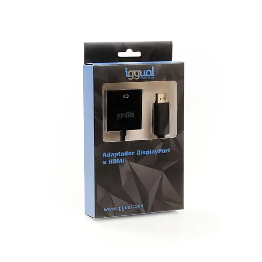 iggual IGG318041 adaptador de cable de vídeo 0,25 m DisplayPort HDMI Negro