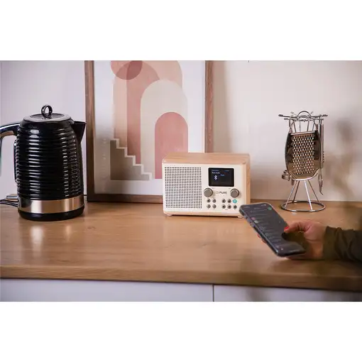 Pure Classic H4 Portátil Digital Roble, Blanco