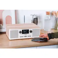 Pure Classic C-D6 Portátil Digital Roble, Blanco