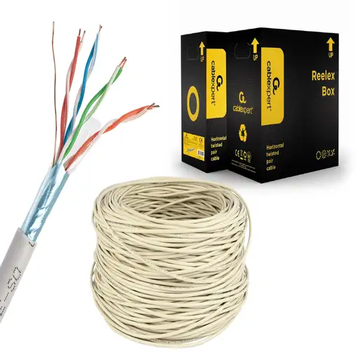 Gembird 305m Cat5e FTP cable de red Gris F/UTP (FTP)