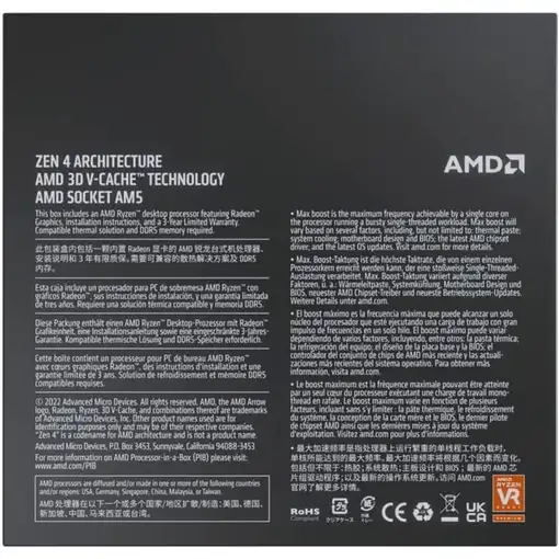 AMD Ryzen 7 7800X3D procesador 4,2 GHz 96 MB L3 Caja