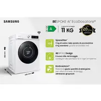 Samsung WW11BB744DGW lavadora Carga frontal 11 kg 1400 RPM Negro, Blanco