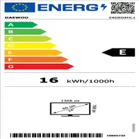 Televisor LED 24'' HD Negro 24DE04HL1 DAEWOO