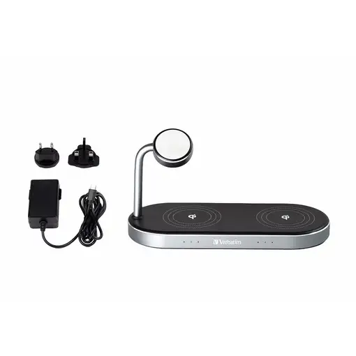 Verbatim WCS-03 Universal Negro USB Cargador inalámbrico Carga rápida Interior