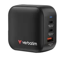 Verbatim Mini GaN Charger 70W Universal Negro Corriente alterna Carga rápida Inter