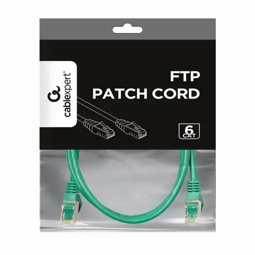 Gembird 1m CAT6 cable de red Verde F/FTP (FFTP)