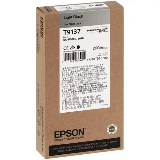 Epson T9137 Light Black Ink Cartridge (200ml)