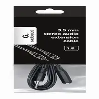 Gembird 1.5 m, 3.5mm/3.5mm, M/F cable de audio 1,5 m 3,5mm Negro
