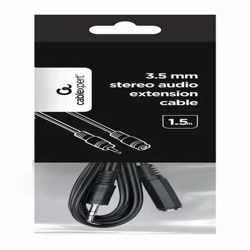 Gembird 1.5 m, 3.5mm/3.5mm, M/F cable de audio 1,5 m 3,5mm Negro