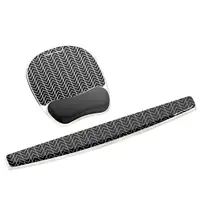 Fellowes 9653401 alfombrilla para ratón Negro, Blanco