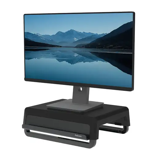 Fellowes 100016560 soporte para monitor Escritorio Negro, Gris