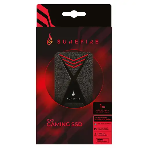 SureFire Gaming 1 TB Micro-USB B 3.2 Gen 1 (3.1 Gen 1) Negro, Gris