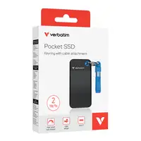 Verbatim Pocket SSD 2 TB USB Tipo C 3.2 Gen 2 (3.1 Gen 2) Negro, Azul