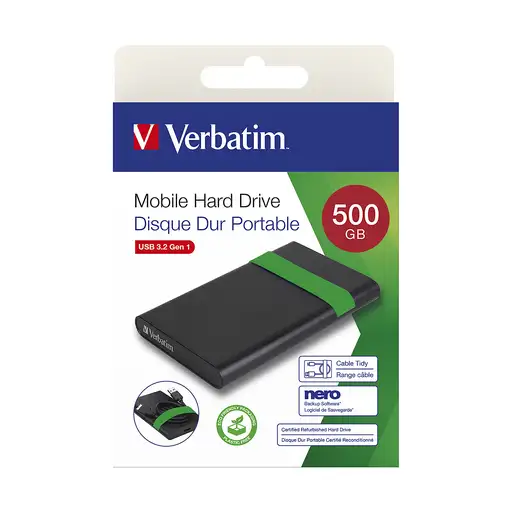 Verbatim 53111 disco duro externo 512 GB 5400 RPM 2.5'' Micro-USB B 2.0/3.2 Gen 1 (