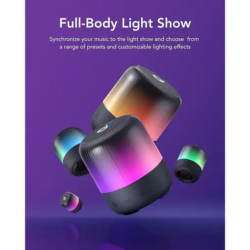 Soundcore Glow Mini Altavoz monofónico portátil Negro 8 W